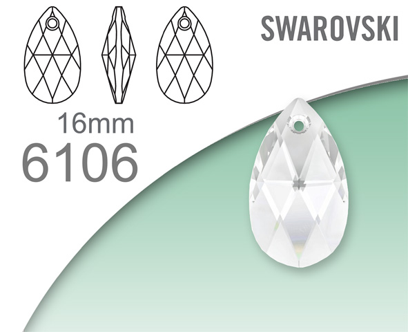 Swarovski 6106 Pear-Shaped pendant 16mm