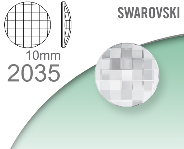 Swarovski 2035 Chessboard Circle FB 10mm
