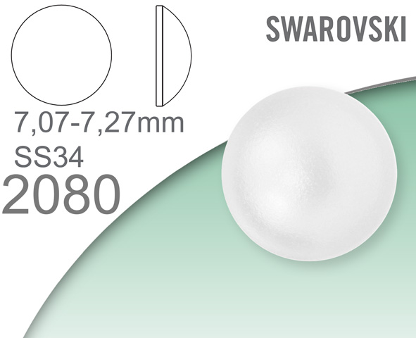 Swarovski 2080/4 Cabochon Round SS34 (7,0-7,2mm)