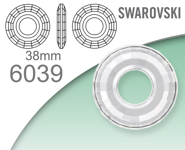 Swarovski 6039 Disk Pendant 38mm