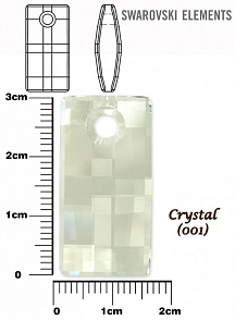 SWAROVSKI 6696 URBAN Pendant barva CRYSTAL velikost 30mm.