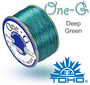TOHO One-G nylonová nit. Barva Deep Green č.22. Balení 45m