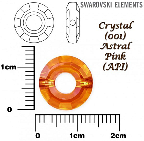 SWAROVSKI ELEMENTS RING BEAD 5139 barva ASTRAL PINK (API) velikost 12,5mm.