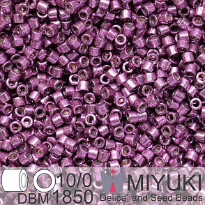 Korálky Miyuki Delica 10/0. Barva Duracoat Galvanized Eggplant DBM1850. Balení 5g.