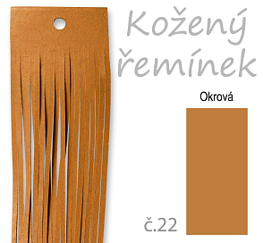 Kožený řemínek o délce 100 cm v OKROVÉ barvě č.22. 