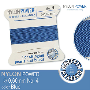 NYLON Power velmi pevná nit GRIFFIN síla nitě 0,60mm barva Blue