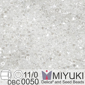 Korálky Miyuki Delica (fazetované) 11/0. Barva Crystal Luster Cut DBC0050. Balení 5g.
