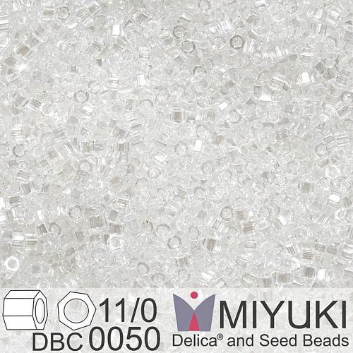 Korálky Miyuki Delica (fazetované) 11/0. Barva Crystal Luster Cut DBC0050. Balení 5g.