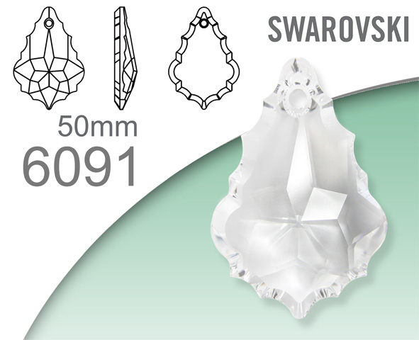 Swarovski 6091 Flat Baroque pendant 50mm