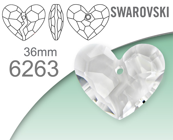 Swarovski 6263 Forever 1 Heart 36mm
