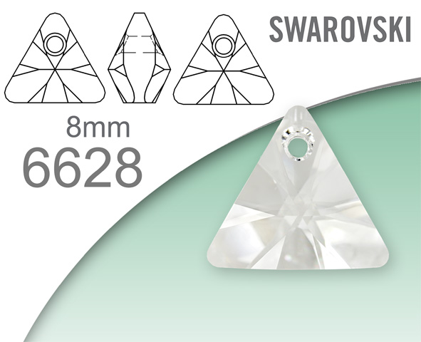 Swarovski 6628 XILION Triangle Pendant 8mm