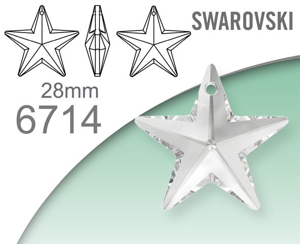 Swarovski 6714 Star Pendant 28mm