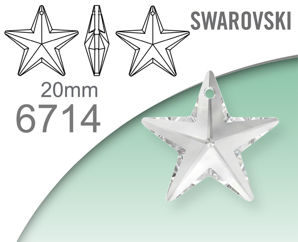 Swarovski 6714 Star Pendant 20mm