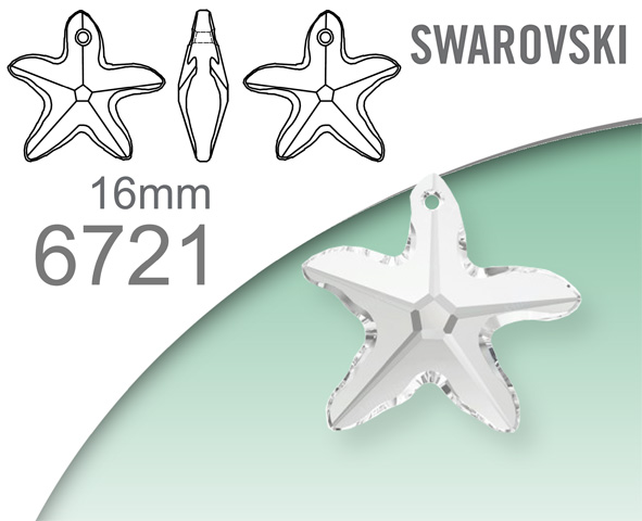 Swarovski 6721 Starfish Pendant 16mm