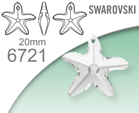 Swarovski 6721 Starfish Pendant 20mm