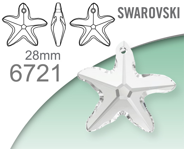 Swarovski 6721 Starfish Pendant 28mm