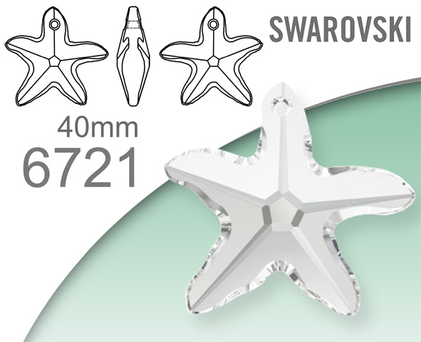 Swarovski 6721 Starfish Pendant 40mm