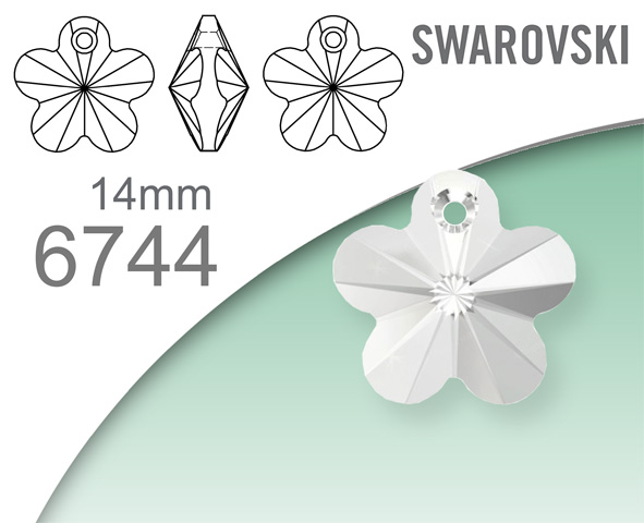 Swarovski 6744 Flower Pendant 14mm