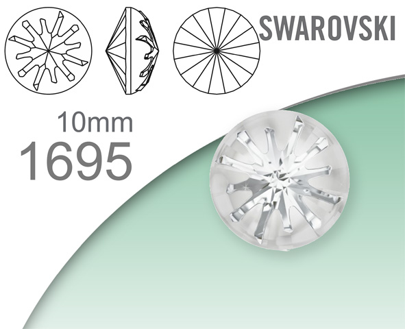 Swarovski 1695 Sea Urchin Round Stone PF 10mm 