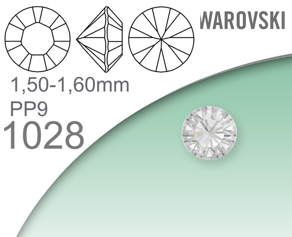 Swarovski 1028 XILION Chaton  PP9 (1,50-1,60mm)