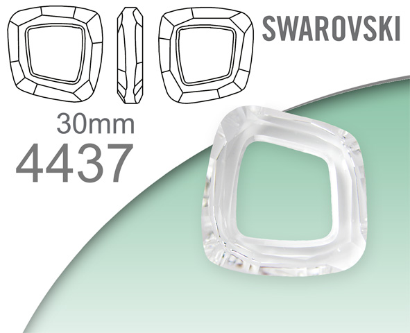 Swarovski 4437 Cosmic Square Ring 30mm