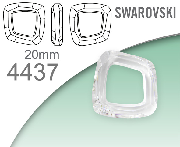 Swarovski 4437 Cosmic Square Ring 20mm