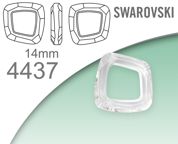 Swarovski 4437 Cosmic Square Ring 14mm
