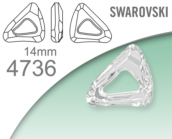 Swarovski 4736 Organic Cosmic Triangle 14mm