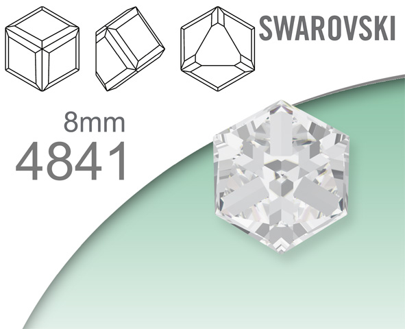 Swarovski 4841 Angled Cube 8mm