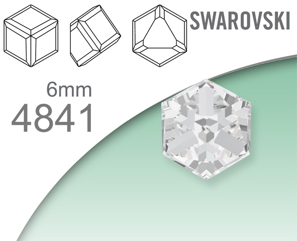 Swarovski 4841 Angled Cube 6mm