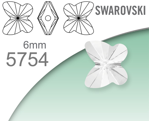 Swarovski 5754 Butterfly Bead 6mm