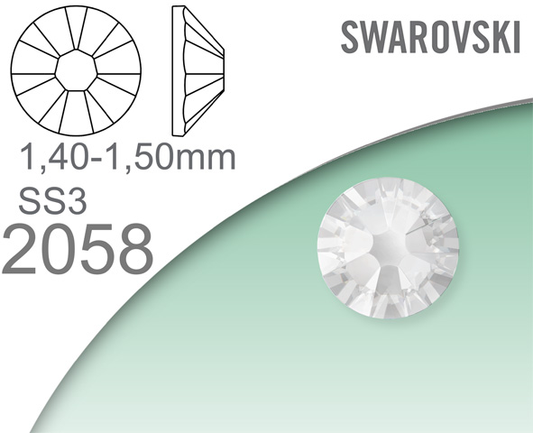 Swarovski 2058 XILION Rose SS3 (1,4-1,5mm)