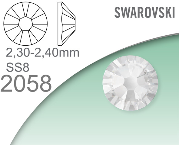 Swarovski 2058 XILION Rose SS8 (2,3-2,4mm)