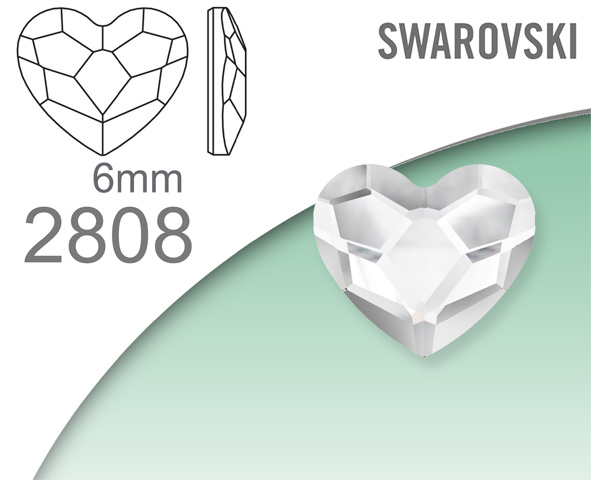 Swarovski 2808 Heart Flat Back 6mm