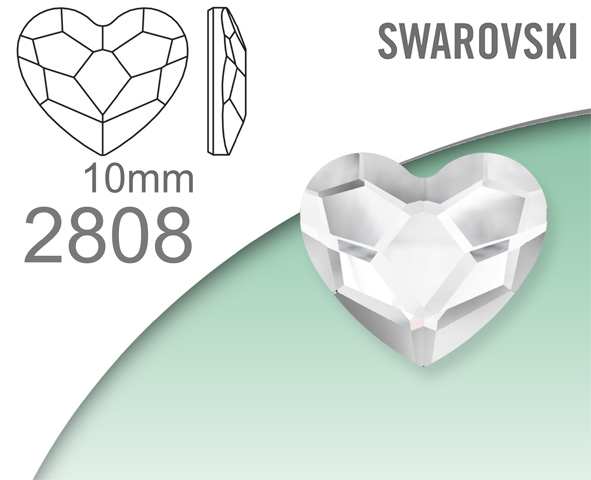 Swarovski 2808 Heart Flat Back 10mm