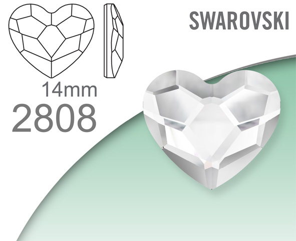 Swarovski 2808 Heart Flat Back 14mm