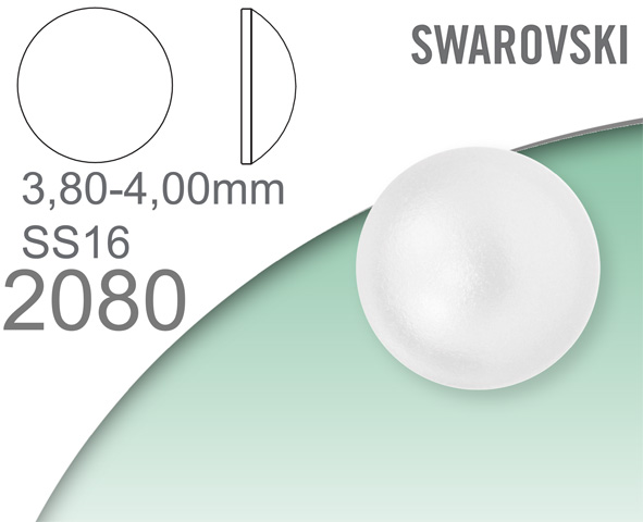 Swarovski 2080/4 Cabochon Round SS16 (3,8-4,0mm)