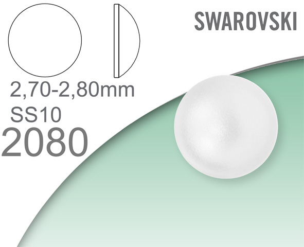 Swarovski 2080/4 Cabochon Round SS10 (2,7-2,8mm)