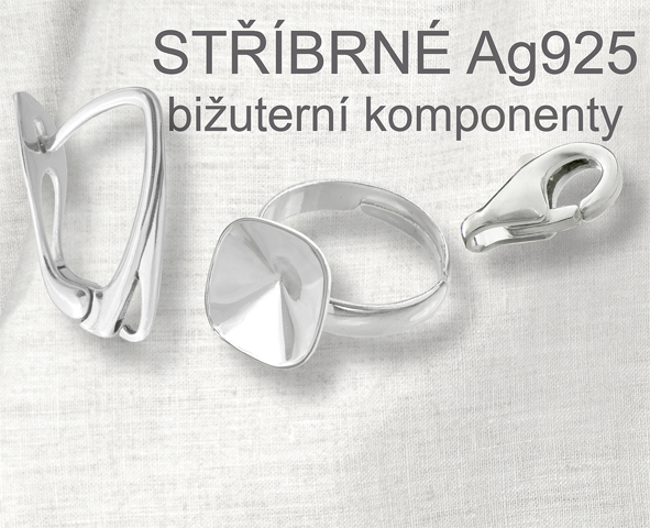 Bižuterní komponenty STŘÍBRNÉ Ag925