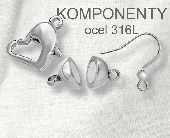 Bižuterní komponenty CHIRURGICKÁ OCEL 316 Steel