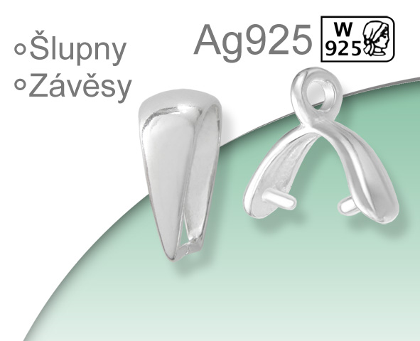 Stříbro Ag925 Šlupny, Závěsy