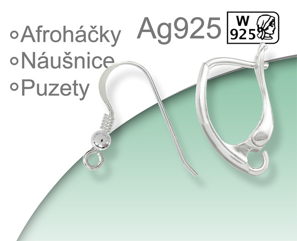 Stříbro Ag925 Afroháčky, Náušnice,Puzety