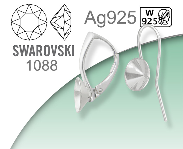Stříbro Ag925 pro Swarovski 1088 Xirius Chaton