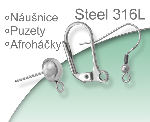 Ocel 316 Steel  Náušnice, Puzety