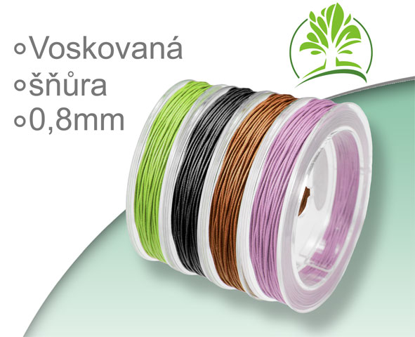 VOSKOVANÉ šňůry 0,8mm