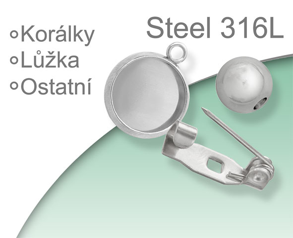 Ocel 316 Steel Korálky, Lůžka, Ostatní