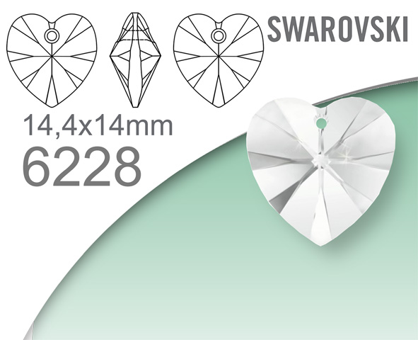 Swarovski 6228 Heart pendant 14,4x14mm