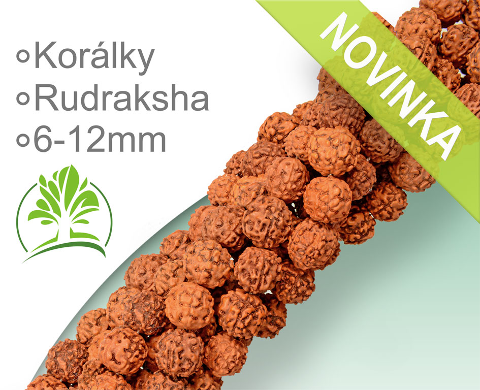 Rudraksha Korálky 6-12mm