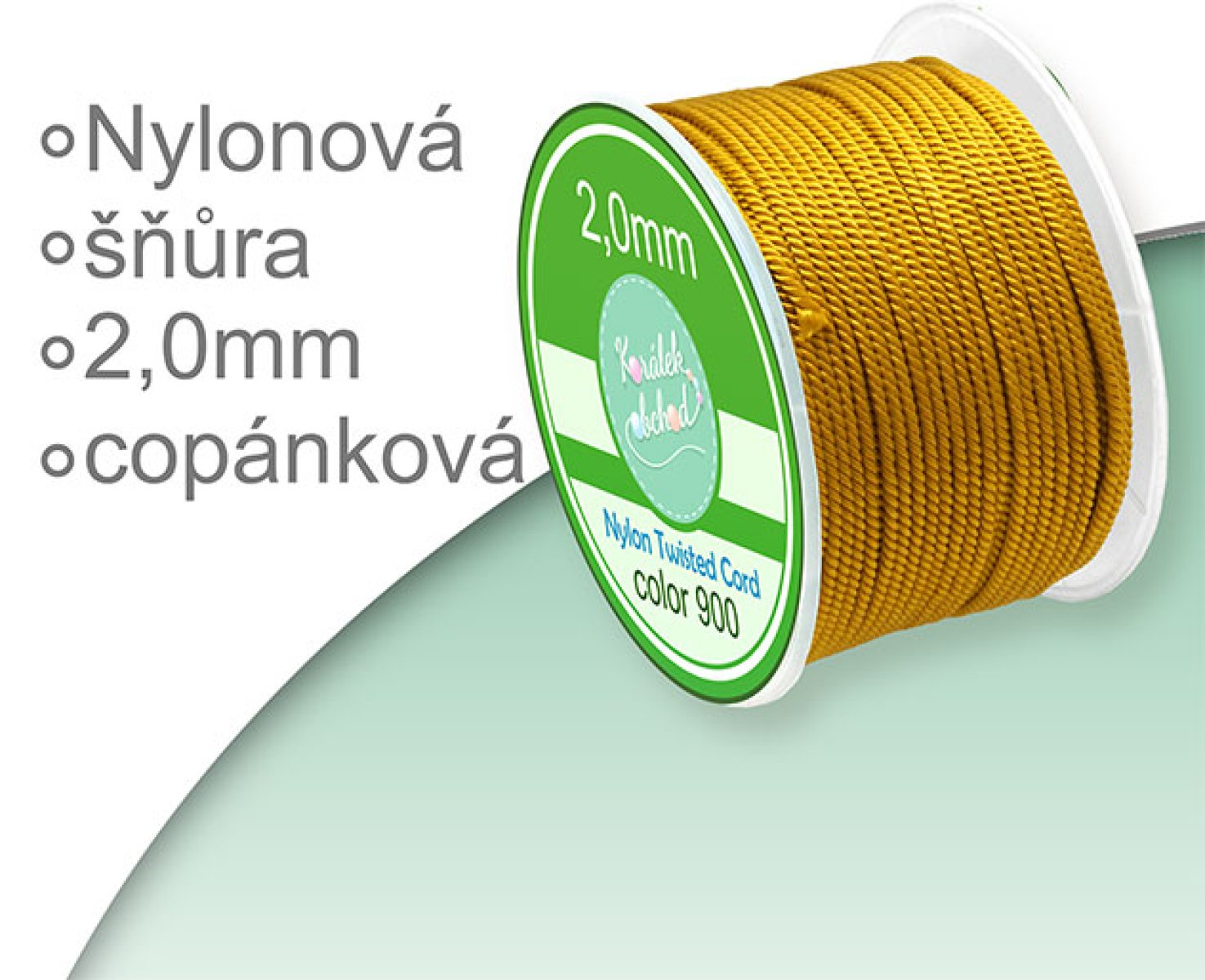 Nylonová nit 2,0mm Copánková