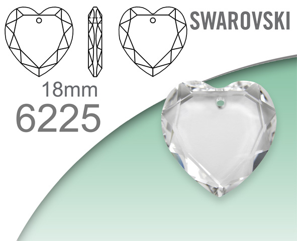 Swarovski 6225 Heart pendant 18mm